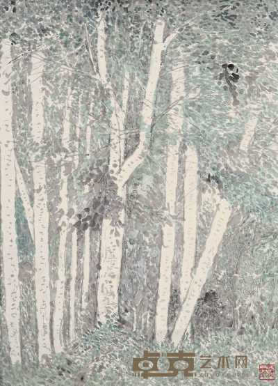 庞薰琹 树林 24.2×18.7cm